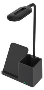 Rabalux CERIE LED Stmievateľná stolná lampa s QI nabíjaním LED/4W/5V 3000/4000/6500K čierna