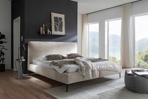 ČALÚNENÁ POSTEĽ, 180/200 cm, krémová, čierna MID.YOU - Online Only spálne, Online Only