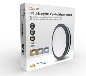 SOLIGHT LED prisadené svietidlo 18-22-26W | 2110lm | CCT 3000-4000-6500K | IP65, čierne