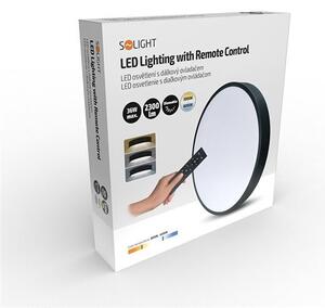 SOLIGHT LED svietidlo 36W, 2300lm, 3000K-6000K CCT, Dim, 30cm, diaľkový ovládač