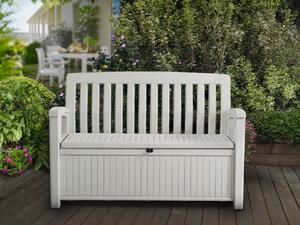 Záhradná lavica PLAZA | biela
