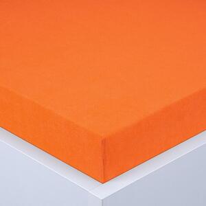 Napínacia plachta na posteľ froté EXCLUSIVE oranžová 90 x 200 cm