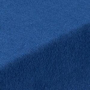 Napínacia plachta na posteľ froté EXCLUSIVE kráľovsky modrá 90 x 200 cm
