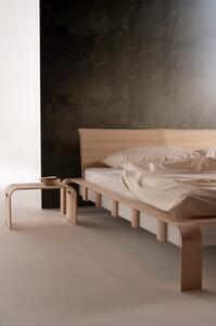 Dizajnová posteľ z masívneho dreva Konstanz 180 light, biely dekor