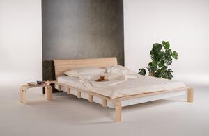 Dizajnová posteľ z masívneho dreva Konstanz 180 svetlá, biely dekor