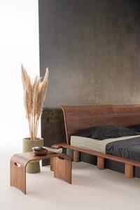 Dizajnová posteľ z masívneho dreva Konstanz 180 tmavý, čierny dekor