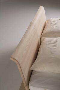 Dizajnová posteľ 180 Konstanz z masívneho dreva, zelený dekor