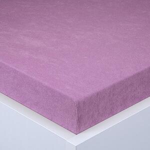 Napínacia plachta na posteľ froté EXCLUSIVE fialová 160 x 200 cm