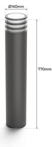 Philips - LED RGB stmievateľná vonkajšia lampa Hue LUCCA 1xE27/8,1W/230V IP44