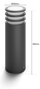Philips - LED RGB stmievateľné vonkajšie svietidlo Hue LUCCA 1xE27/8,1W/230V IP44
