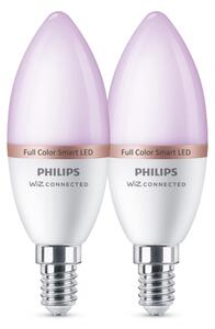 Sada 2x stmievateľných LED RGB žiaroviek Philips SMART C37 E14/4,9W/230V 2200-6500K