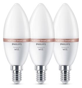 Sada 3 ks LED RGB stmievateľných žiaroviek Philips SMART C37 E14/4,9W/230V 2200-6500K