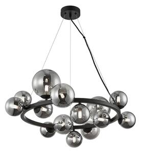 Luster na lanku MILA 14xG9/9W/230V čierna/šedá