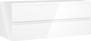 Mexen Orio, kúpeľňová skrinka 120 cm, 2 zásuvky, biela lesklá, 91A10-12047-2-BFF00