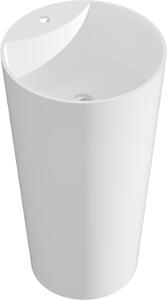 Mexen, Mexen Onyx-02 umywalka wolnostojąca z konglomeratu 45 x 45 cm, biała mat - 26544500