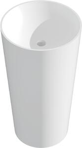 Mexen Onyx-03, voľne stojace umývadlo z konglomerátu 45x45x83 cm, biela matná, 26534500