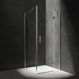 OMNIRES - Sprchovací kút s krídlovými dverami Manhattan - obdĺžnikový - 80 x 70 cm - chróm