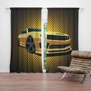 Sablio Záves Chevrolet Camaro Žltá mriežka: 2ks 140x250cm