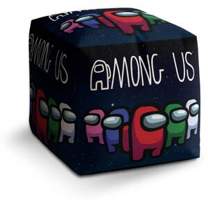 Sablio Taburet Cube AMONG US vo vesmíre - 40x40x40 cm