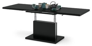 ASTON černý mat, rozkládací, zvedací konferenční stůl, stolek