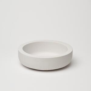 ODLITO Betónová misa Caesar – biela – 23 cm