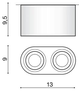 Moderné bodové svietidlo Brant 2 biele