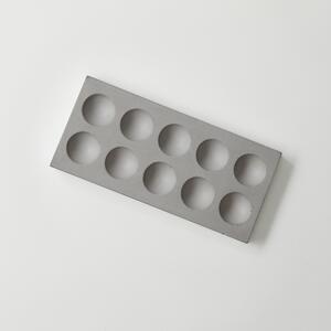 ODLITO Betónový podnos na vajíčka Domino – prírodná – 25,5 cm