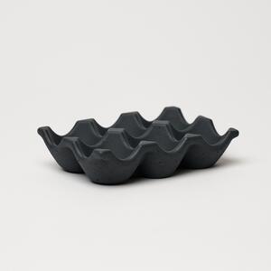 ODLITO Betónový podnos na vajíčka – grafit (čierna) – 14 cm
