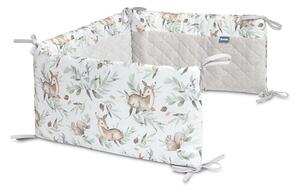 SENSILLO SENSILLO Mantinel do postieľky velvet DEERS GREY PLUSH KARO 180x30 cm
