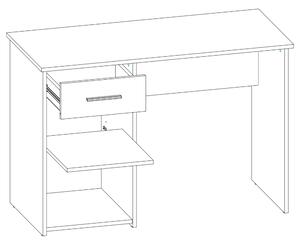 Písací stôl BERNO 1 biela