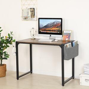 Písací stôl s držiakom na slúchadlá 100 x 55 x 76 cm hnedá LK-100