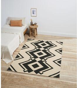 Livarno home Bavlnený koberec, 140 x 200 cm (čierna/krémová) (100350736)