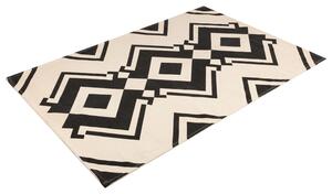 Livarno home Bavlnený koberec, 140 x 200 cm (čierna/krémová) (100350736)