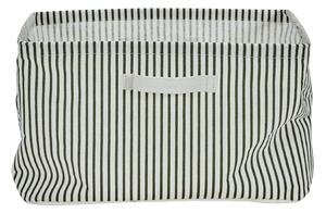 Úložný textilný kôš Thin Green Stripes
