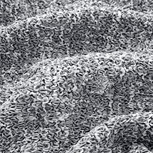 Bielastické poťahy GRAFITI NOVÉ antracit kreslo ušiak (š. 60 - 110 cm)