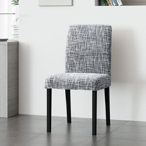 Bielastické poťahy GRAFITI NOVÉ antracit stoličky s operadlom 2 ks (45 x 45 x 50 cm)
