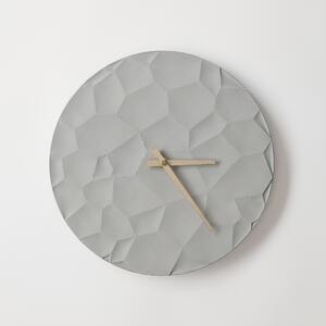 ODLITO Betónové nástenné hodiny Mesačný kráter – prírodná – 30 cm – svetlé ručičky