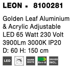 LED luster Leon 60 zlaté