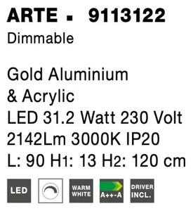LED luster Arte 90 zlaté