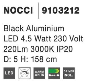 LED luster Nocci 5 čierne
