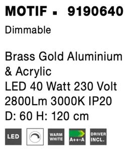 LED luster Motif 60 zlaté stmievateľné