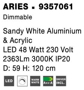 LED luster Aries 59 biele