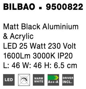 LED stropné svietidlo Bilbao 46 čierne