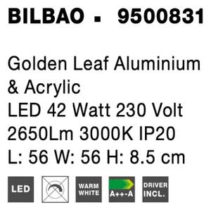 LED stropné svietidlo Bilbao 56 zlaté