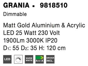 LED luster Grania 55 zlaté
