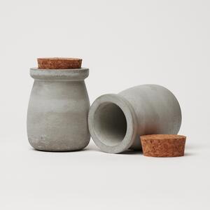 ODLITO Betónová dóza – Nefertiti – prírodná – 8 cm – 2 ks