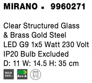 Dizajnové nástenné svietidlo Mirano