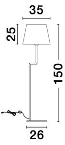 Dizajnová stojaca lampa Flex