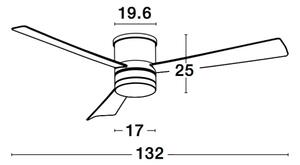 Stropný ventilátor Silky 18W 13.2 biele