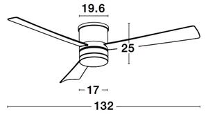 Stropný ventilátor Silky 13.2 Nikel